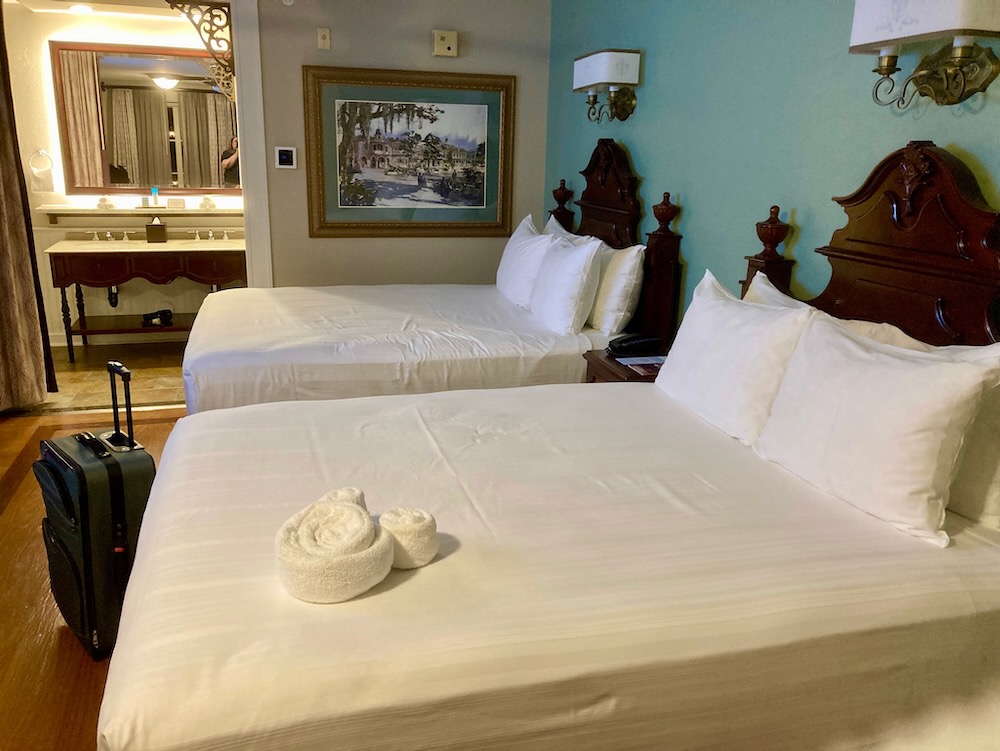 The beds inside the Port Orleans French Quarter in December, 2022.