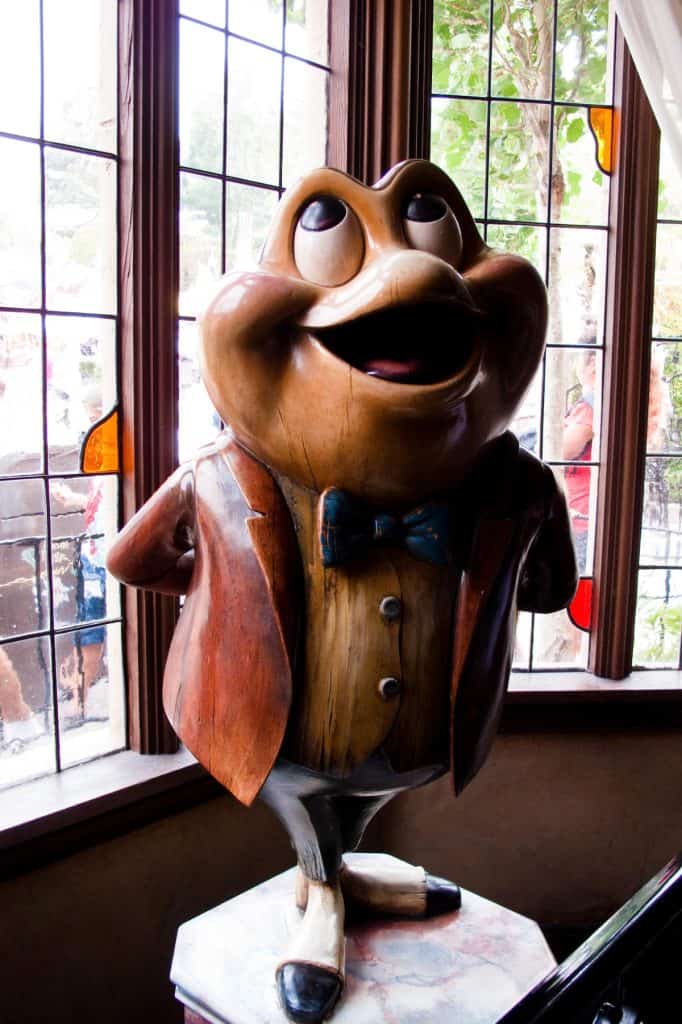 Statue of Mr. Toad from Mr. Toad’s Wild Ride, a ride that has been closed for two decades at the Magic Kingdom.