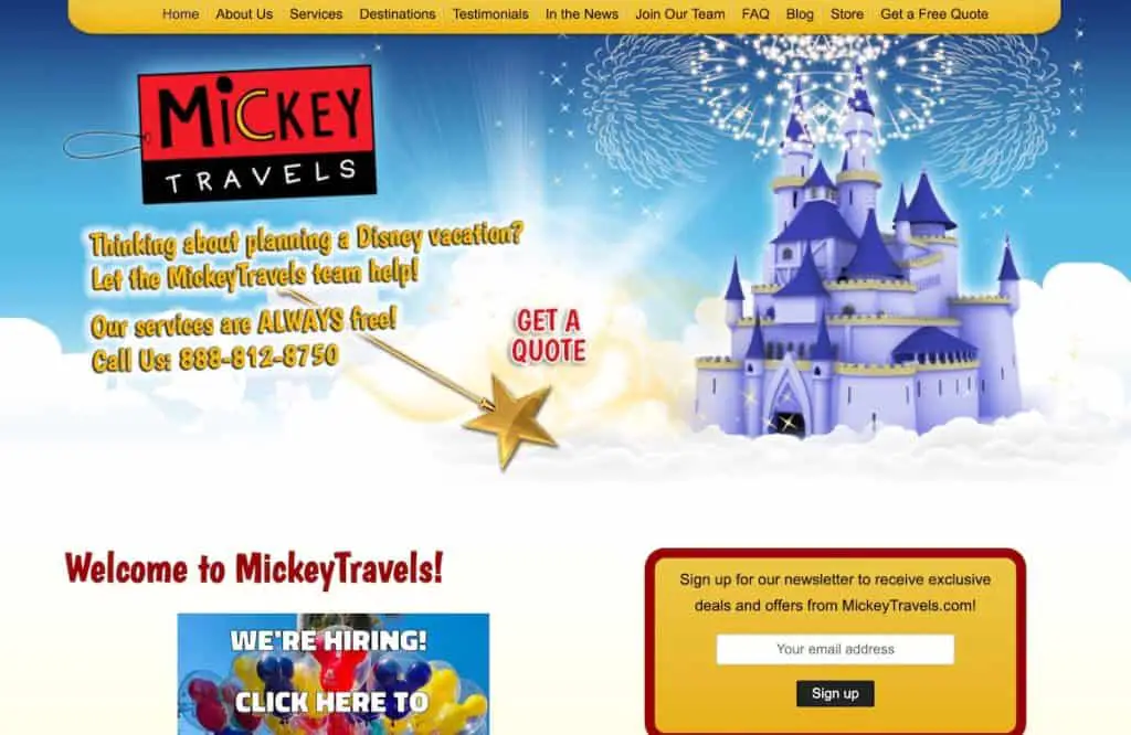 Mickey Travels - Disney travel agency